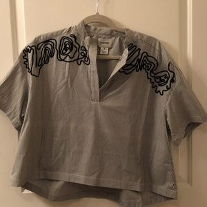 Anthropologie Embroidered Top